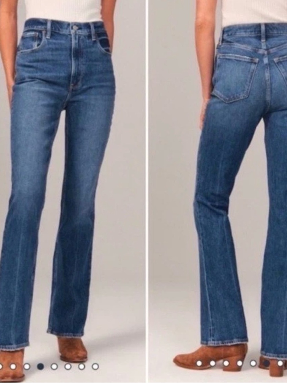 Abercrombie & Fitch Mid-Rise Flare Jeans - 12L/31